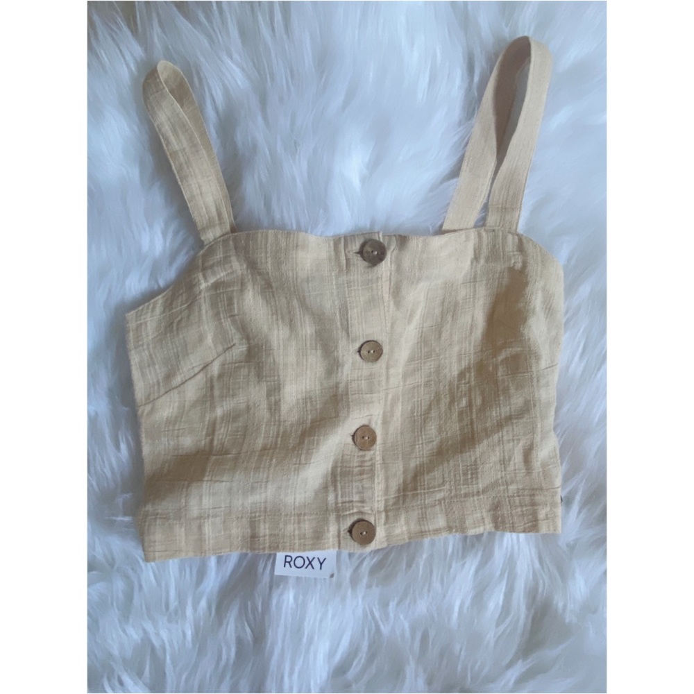Roxy beige Crop Top